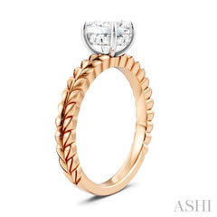 ASHI Oval Shape Semi-Mount Diamond Engagement Ring 194B9PPFHPW-SM-OV1
