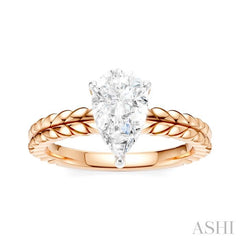 ASHI Pear Shape Semi-Mount Diamond Engagement Ring 194B9PPFHPW-SM-PR1