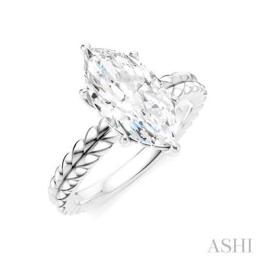 ASHI Marquise Shape Semi-Mount Diamond Engagement Ring 194B9PPFHWG-SM-MQ2