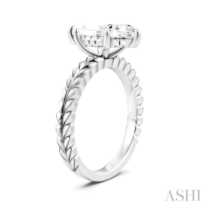 ASHI Marquise Shape Semi-Mount Diamond Engagement Ring 194B9PPFHWG-SM-MQ2