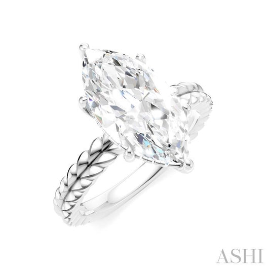 ASHI Marquise Shape Semi-Mount Diamond Engagement Ring 194B9PPFHWG-SM-MQ3
