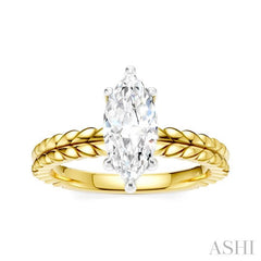 ASHI Marquise Shape Semi-Mount Diamond Engagement Ring 194B9PPFHYW-SM-MQ1