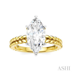 ASHI Marquise Shape Semi-Mount Diamond Engagement Ring 194B9PPFHYW-SM-MQ2