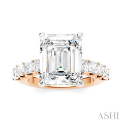 ASHI Emerald Shape Semi-Mount Diamond Engagement Ring 195ACPPFHPW-SM-EM4