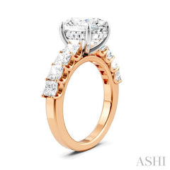 ASHI Oval Shape Semi-Mount Diamond Engagement Ring 195ACPPFHPW-SM-OV3