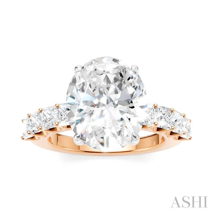 ASHI Oval Shape Semi-Mount Diamond Engagement Ring 195ACPPFHPW-SM-OV5