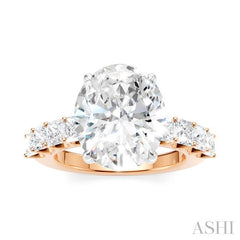 ASHI Oval Shape Semi-Mount Diamond Engagement Ring 195ACPPFHPW-SM-OV5