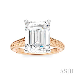 ASHI Emerald Shape Semi-Mount Diamond Engagement Ring 195B8PPFHPW-SM-EM3