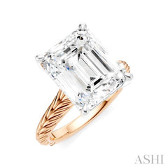 ASHI Emerald Shape Semi-Mount Diamond Engagement Ring 195B8PPFHPW-SM-EM4