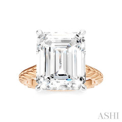 ASHI Emerald Shape Semi-Mount Diamond Engagement Ring 195B8PPFHPW-SM-EM5