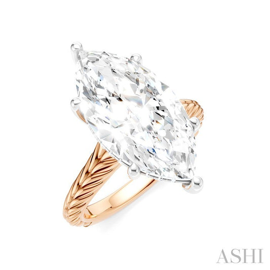 ASHI Marquise Shape Semi-Mount Diamond Engagement Ring 195B8PPFHPW-SM-MQ5