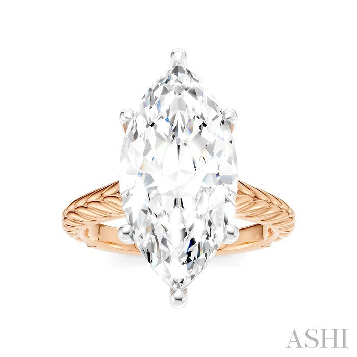 ASHI Marquise Shape Semi-Mount Diamond Engagement Ring 195B8PPFHPW-SM-MQ5