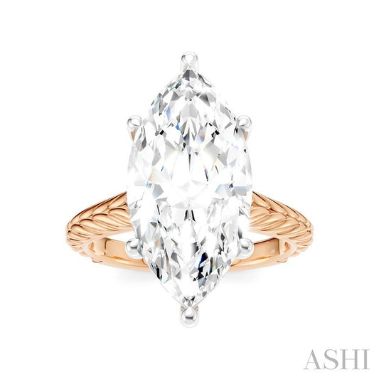 ASHI Marquise Shape Semi-Mount Diamond Engagement Ring 195B8PPFHPW-SM-MQ5