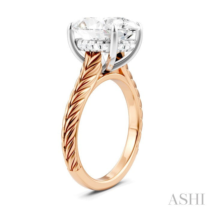ASHI Oval Shape Semi-Mount Diamond Engagement Ring 195B8PPFHPW-SM-OV5