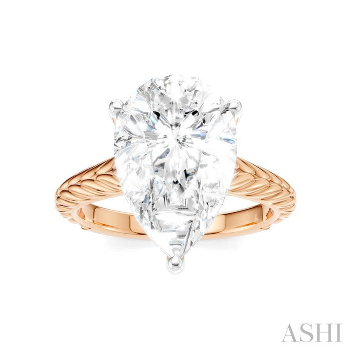 ASHI Pear Shape Semi-Mount Diamond Engagement Ring 195B8PPFHPW-SM-PR4