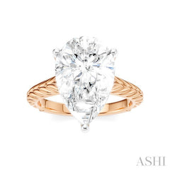 ASHI Pear Shape Semi-Mount Diamond Engagement Ring 195B8PPFHPW-SM-PR4