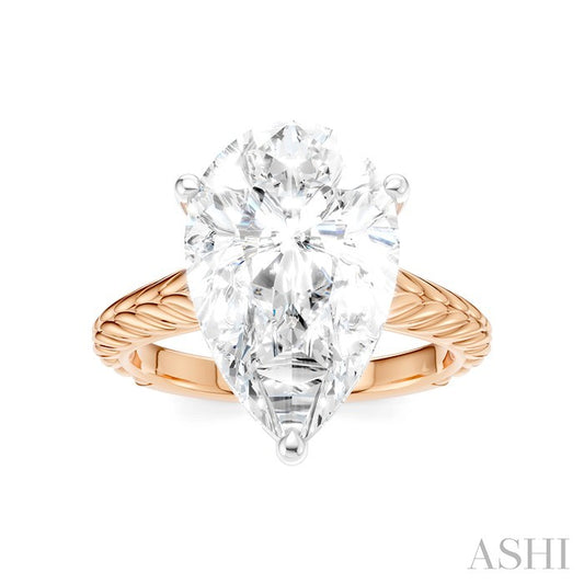 ASHI Pear Shape Semi-Mount Diamond Engagement Ring 195B8PPFHPW-SM-PR5