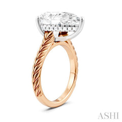 ASHI Pear Shape Semi-Mount Diamond Engagement Ring 195B8PPFHPW-SM-PR5