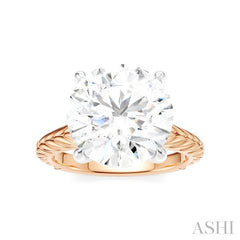 ASHI Round Shape Semi-Mount Diamond Engagement Ring 195B8PPFHPW-SM-RD5
