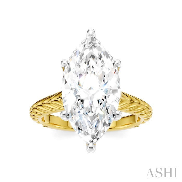 ASHI Marquise Shape Semi-Mount Diamond Engagement Ring 195B8PPFHYW-SM-MQ4