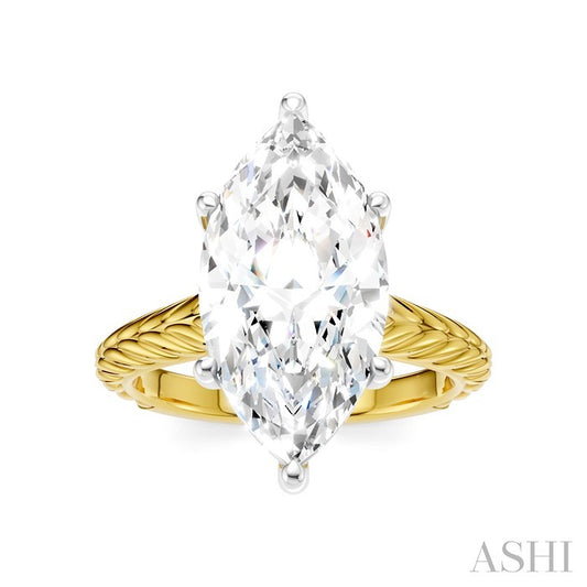 ASHI Marquise Shape Semi-Mount Diamond Engagement Ring 195B8PPFHYW-SM-MQ4