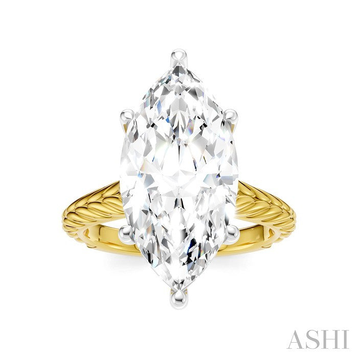 ASHI Marquise Shape Semi-Mount Diamond Engagement Ring 195B8PPFHYW-SM-MQ5
