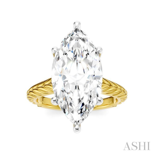 ASHI Marquise Shape Semi-Mount Diamond Engagement Ring 195B8PPFHYW-SM-MQ5