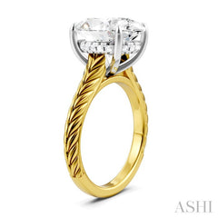 ASHI Oval Shape Semi-Mount Diamond Engagement Ring 195B8PPFHYW-SM-OV5