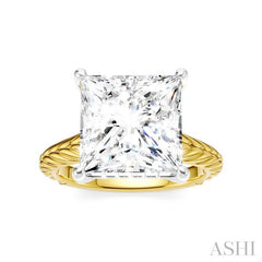 ASHI Princess Shape Semi-Mount Diamond Engagement Ring 195B8PPFHYW-SM-PN5