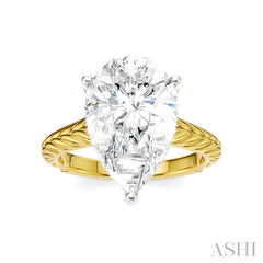 ASHI Pear Shape Semi-Mount Diamond Engagement Ring 195B8PPFHYW-SM-PR4