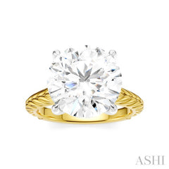 ASHI Round Shape Semi-Mount Diamond Engagement Ring 195B8PPFHYW-SM-RD5