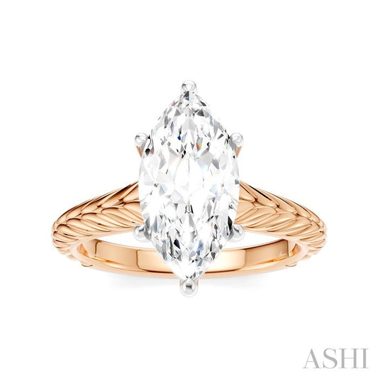 ASHI Marquise Shape Semi-Mount Diamond Engagement Ring 195B9PPFHPW-SM-MQ2