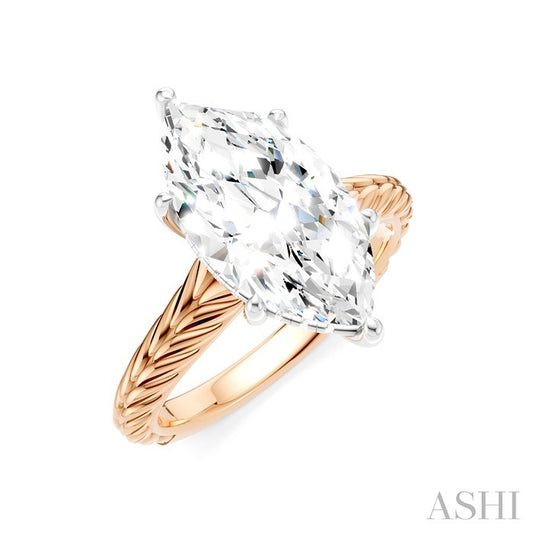 ASHI Marquise Shape Semi-Mount Diamond Engagement Ring 195B9PPFHPW-SM-MQ3