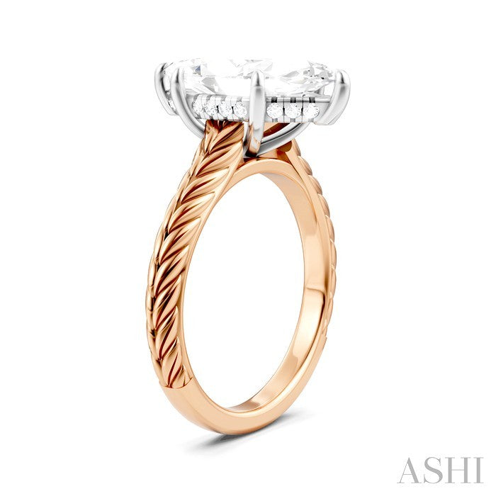 ASHI Marquise Shape Semi-Mount Diamond Engagement Ring 195B9PPFHPW-SM-MQ3