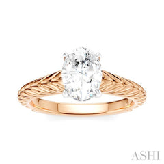 ASHI Oval Shape Semi-Mount Diamond Engagement Ring 195B9PPFHPW-SM-OV1
