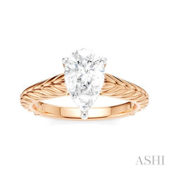 ASHI Pear Shape Semi-Mount Diamond Engagement Ring 195B9PPFHPW-SM-PR1
