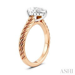 ASHI Pear Shape Semi-Mount Diamond Engagement Ring 195B9PPFHPW-SM-PR1