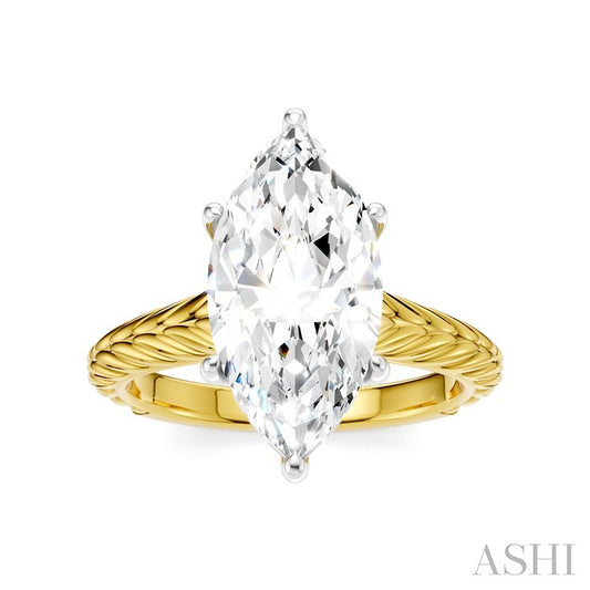 ASHI Marquise Shape Semi-Mount Diamond Engagement Ring 195B9PPFHYW-SM-MQ3