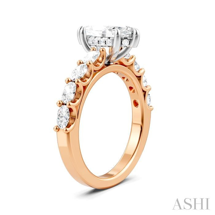 ASHI Marquise Shape Semi-Mount Diamond Engagement Ring 196A2PPFHPW-SM-MQ1