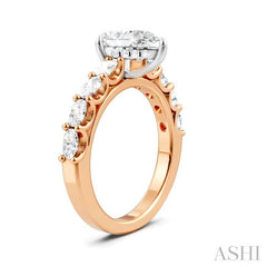 ASHI Pear Shape Semi-Mount Diamond Engagement Ring 196A2PPFHPW-SM-PR1