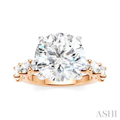 ASHI Round Shape Semi-Mount Diamond Engagement Ring 196ACPPFHPW-SM-RD5