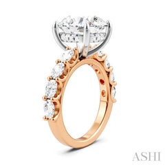 ASHI Round Shape Semi-Mount Diamond Engagement Ring 196ACPPFHPW-SM-RD5