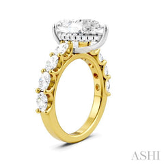 ASHI Pear Shape Semi-Mount Diamond Engagement Ring 196ACPPFHYW-SM-PR3