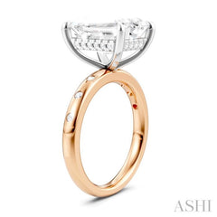 ASHI Emerald Shape Semi-Mount Diamond Engagement Ring 196B7PPFHPW-SM-EM4