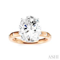 ASHI Oval Shape Semi-Mount Diamond Engagement Ring 196B7PPFHPW-SM-OV4