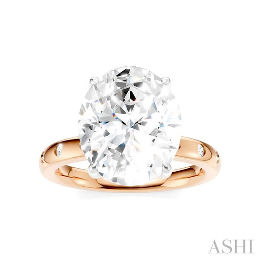 ASHI Oval Shape Semi-Mount Diamond Engagement Ring 196B7PPFHPW-SM-OV5