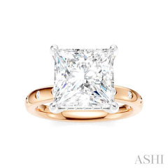 ASHI Princess Shape Semi-Mount Diamond Engagement Ring 196B7PPFHPW-SM-PN4