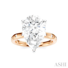 ASHI Pear Shape Semi-Mount Diamond Engagement Ring 196B7PPFHPW-SM-PR4