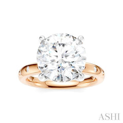 ASHI Round Shape Semi-Mount Diamond Engagement Ring 196B7PPFHPW-SM-RD4