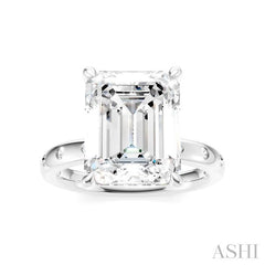 ASHI Emerald Shape Semi-Mount Diamond Engagement Ring 196B7PPFHWG-SM-EM4